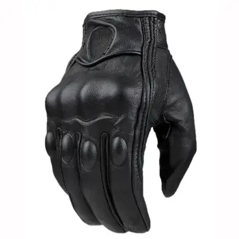 

1 Pair Touch Screen Motorcycle Glove Anti-skid Winter Riding Leather Gloves Unisex Universal for Man/Woman Four Seasons