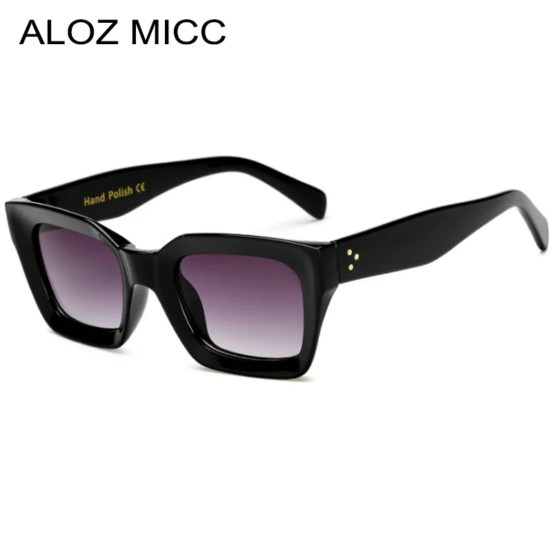 

ALOZ MICC Black Square Sunglasses Women Brand Retro Acetate Sun Glasses Men Eyeglasses Clear Leopard Eyewear UV400 Q177
