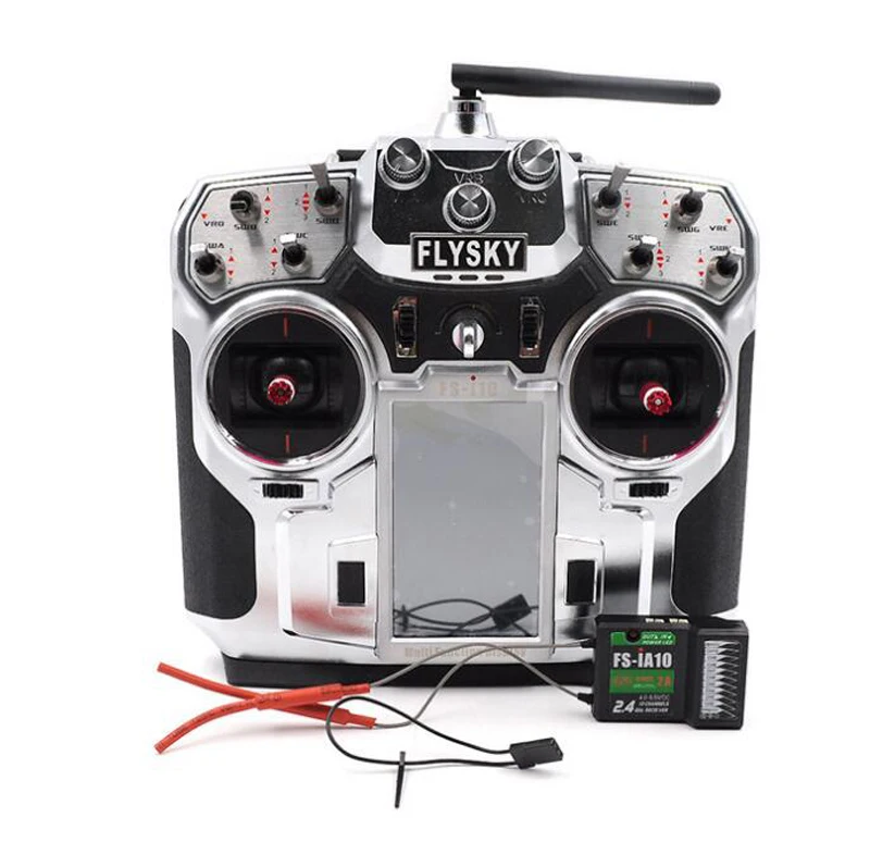 

FS-i10 10CH 2.4G Remote Controller RC Transmitter + iA10 2.4G Receiver For FPV Fixed-wing Helicopter Multicopter RC Plane Drone