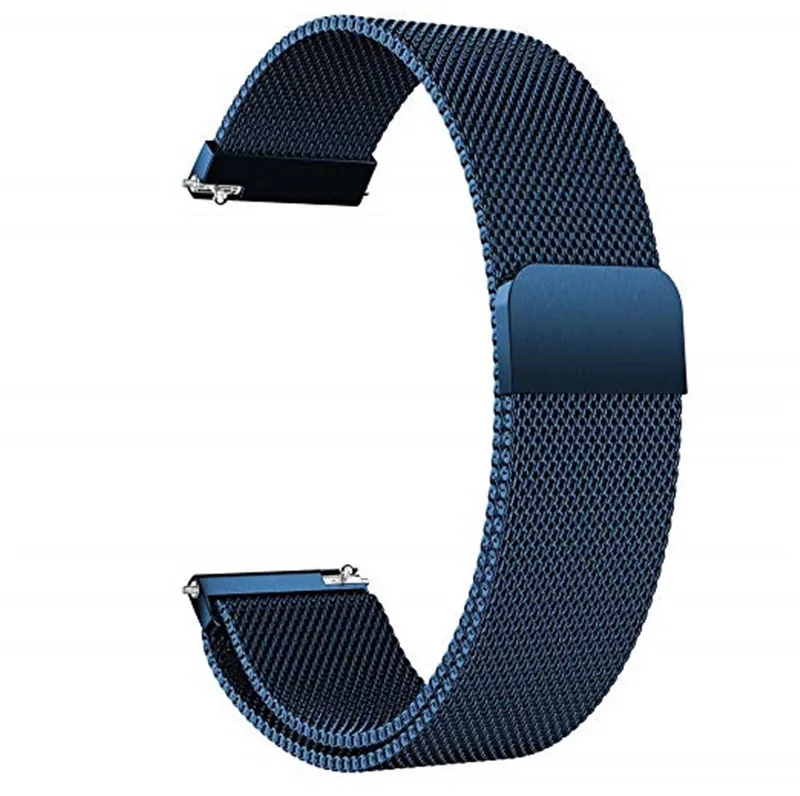 20 мм ремешки для часов Xiaomi Huami Amazfit Bip Молодежные часы Миланская Петля из нержавеющей стали сетчатый ремешок для Amazfit Bip band - Цвет ремешка: blue