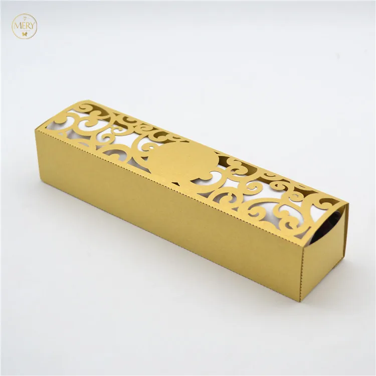 

New arrival laser cut unique wedding invitation box with sleeve