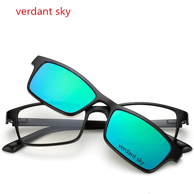 

2019 brand square1 clip sunglasses men's and women's sunglasses retro slingshot sunglasses Fashion polarized sunglasses