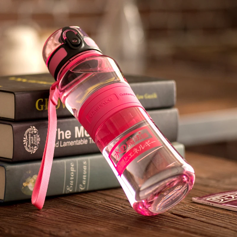 

UZSPACE Water Bottles Portable Leakproof Fruit Lemon Juice My Water Bottle 500ML Travel Sports Drink plastic Drinkware BPA Free