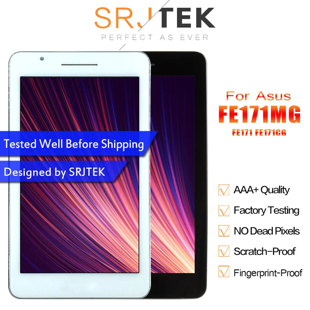 

SRJTEK 7" Matrix For ASUS Fonepad 7 FE171MG FE171CG FE171 K01F K01N LCD Display Panel Touch Screen Digitizer Assembly with Frame