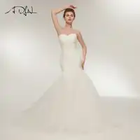 ADLN Sexy Mermaid Wedding Dress Vestido De Novia Sweetheart Sleeveless Pleats Cheap Bridal Gowns Lace-up Back
