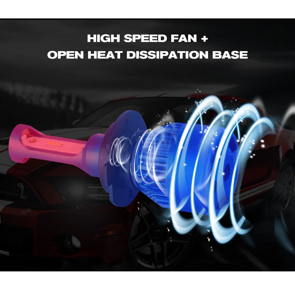Foxcncar H7 H4 H11 H1 LED Car Headlights Bulb mini Lamp 9005 9006 COB CSP Chip 12V 10000lm 72W 6500K 24V Auto moto truks IP67 (4)