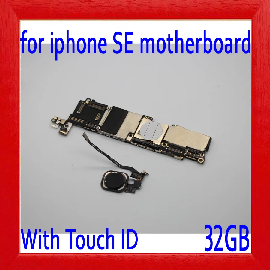 

Black for iphone SE Motherboard with Touch ID,32gb Original unlocked for iphone SE Mainboard with Full Chips by Free Shipping
