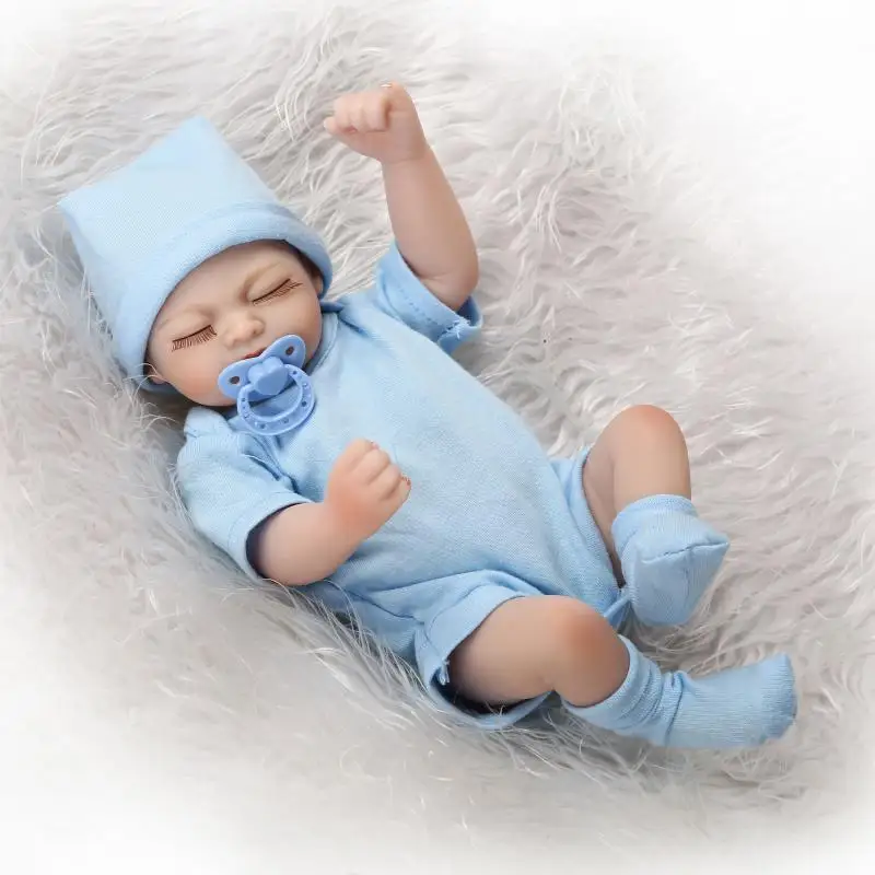 NPKCOLLECTION New design mini reborn all vinyl doll with cute magnet pacifier lovely font b toys