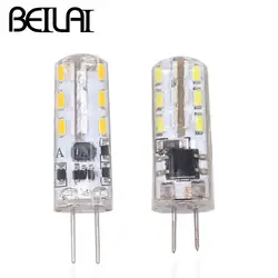 BEILAI 10 шт. SMD 3014 мини G4 светодио дный лампы 220 В AC DC 12 В светодио дный лампы свет силиконовые Ctystal cgandelier заменить галогенные лампы