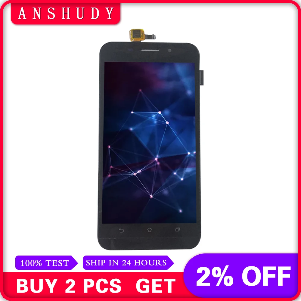 

For ASUS Zenfone MAX ZC550KL Z010D LCD Display Panel Module + Touch Screen Digitizer Sensor Assembly Frame
