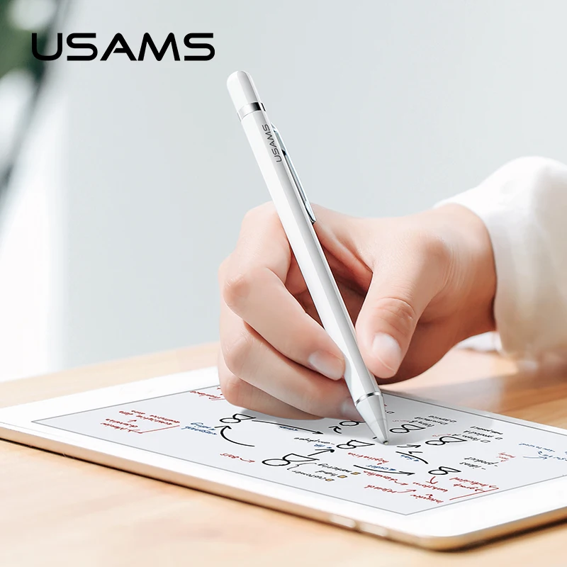 

For apple Pencil, USAMS new stylus capacitance touch Pencil For apple ipad 2017/2018 For iPhone Samsung with retail Packaging