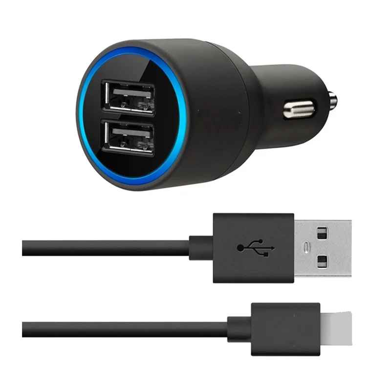5V 2.1A Dual 2 USB Ports Car Charger for IPhone 5S SE X 6 6s 7 8 Plus