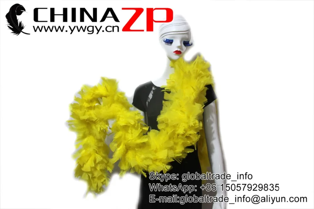 5 yellow Chandelle Feather boa 150g (4)