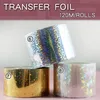 1pcs/lot Gradient Color Nail Foil roll Sticker for Nail Art Decoration 4cm*120m Nail Art Silver Gold rose gold Transfer Sticker ► Photo 2/6