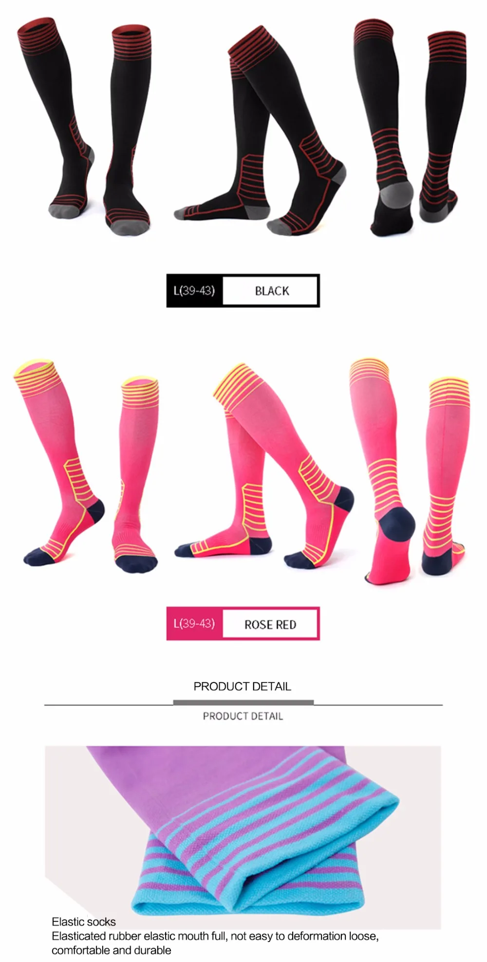 Профессиональные носки для бега, эластичные спортивные носки для ног, Компрессионные носки до колена, велосипедные носки для мужчин и женщин, марафонские гонки 7709