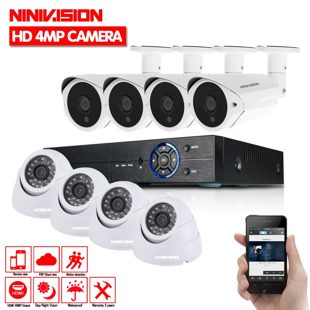 Камера видеонаблюдения супер Full HD 8 каналов AHD 4 МП|kit kits|kit camerakit camera security |