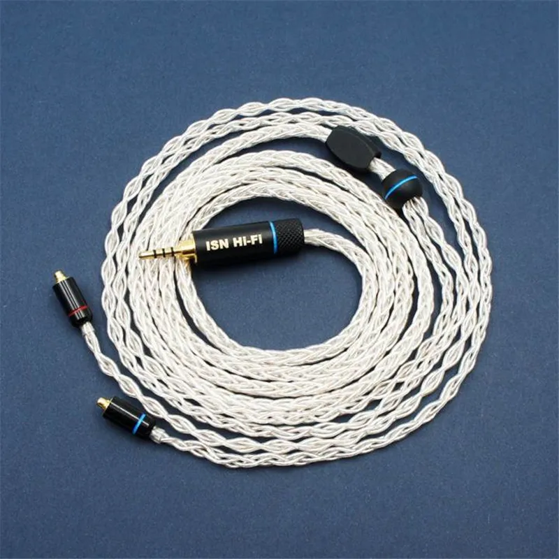 Серебристые hi fi наушники вкладыши is Audio S8 8 жил 19 ядер IEM|Аксессуары для наушников| |