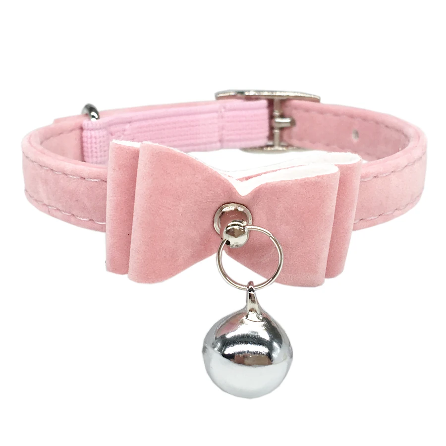 Bell Safety Elastic Bowtie with bell small dog cat collar safe soft