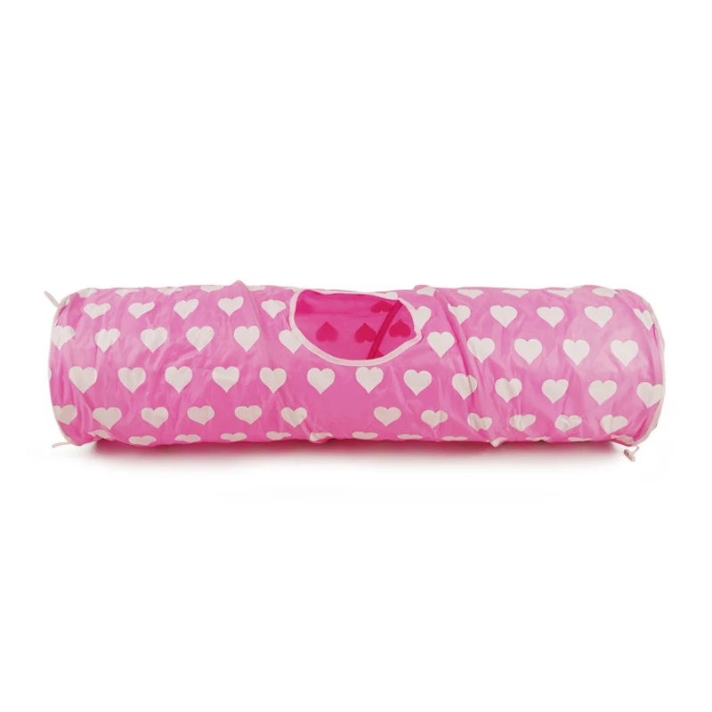 Pet Cat Tunnel Heart Shaped Training Toy Kitten Toys Crinkle Peep