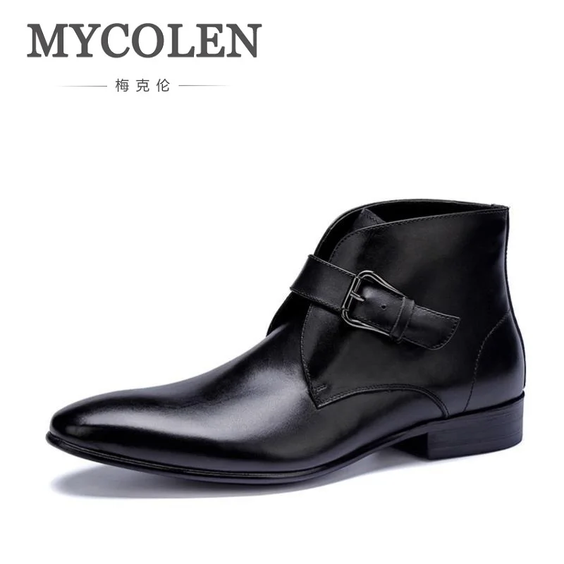 Dos Mycolen De Botas Macio Preta Fivela Ankle Sapatas Luxo Vinho Confortáveis vermelho Designer Homens Preto Marca Boots Moda Couro n1nSX5Wqpx