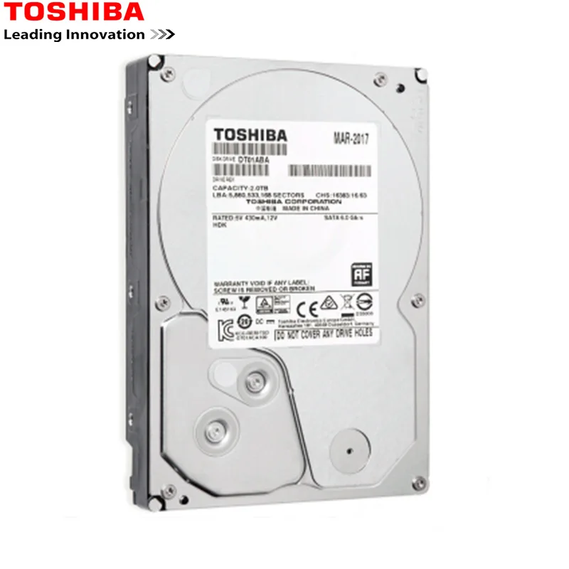 Toshiba HDD 3 5 2 ТБ 4 HD монитор компьютера Sata Внутренний жесткий диск 7200 об/мин 32 м DR для