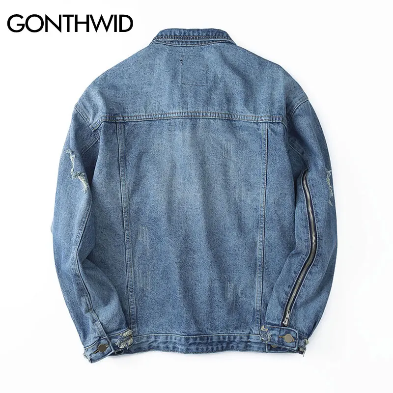 destroyed oversized denim jacket