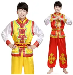 Новинка 2017 года tuta Lino Uomo кунг-фу форма китайские национальные костюмы Костюмы танец дракона Yangko костюм