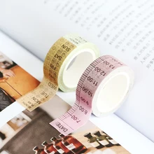 New Arrival Time Schedule Japanese Washi Tape Functional Adhesive Tape Masking Tape Decoration DIY Sticky Paper Tape Photo Album