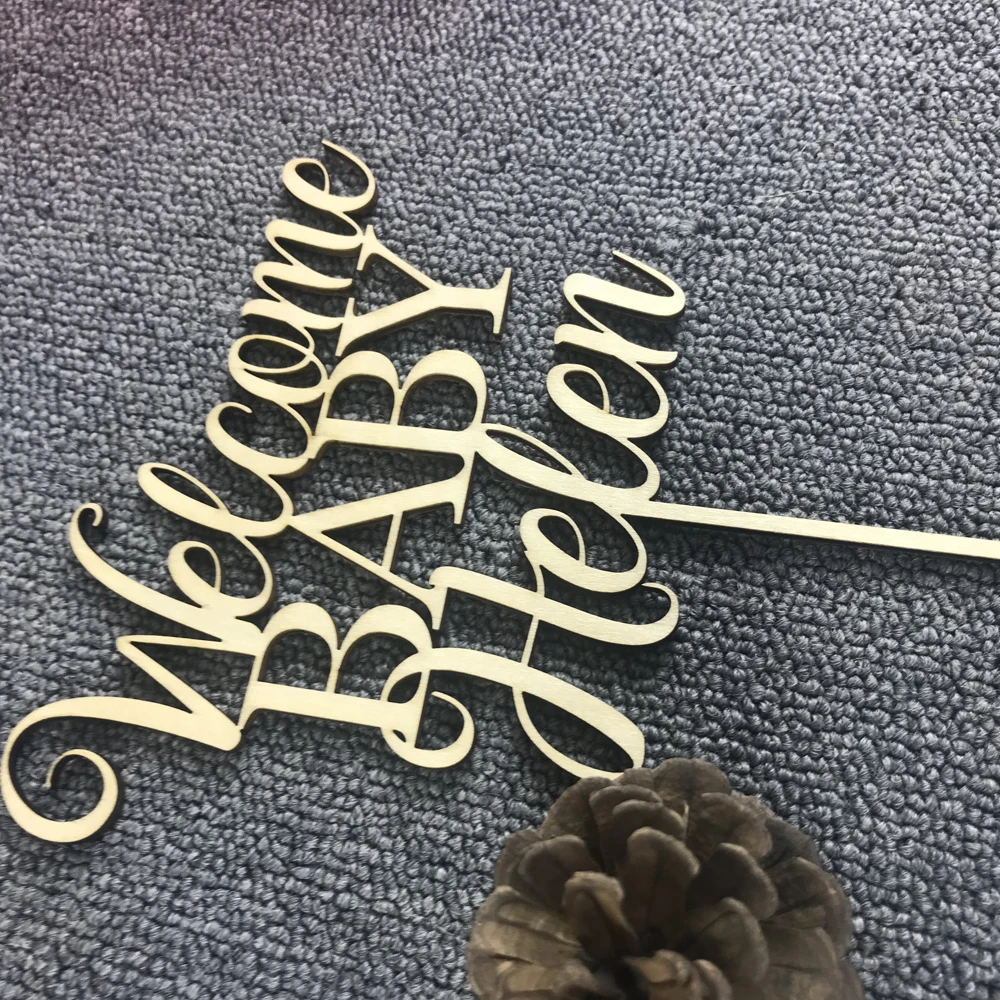 Personalized Welcome Oh Baby Cake Topper,Custom name for Baby Cake Topper,Unique Cake Topper for Kids Birthday Baby Shower decor (3)