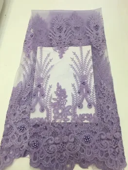 

Free shipping wholesale french tulle lace , Sequins lace fabric , french beaded lace fabric for Asoebi party