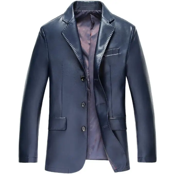 Весенне-осенняя кожаная куртка, мужские повседневные Костюмы, jaqueta de couro masculino, motoqueiro chaqueta, мужские пальто из искусственной кожи, черные, 3XL