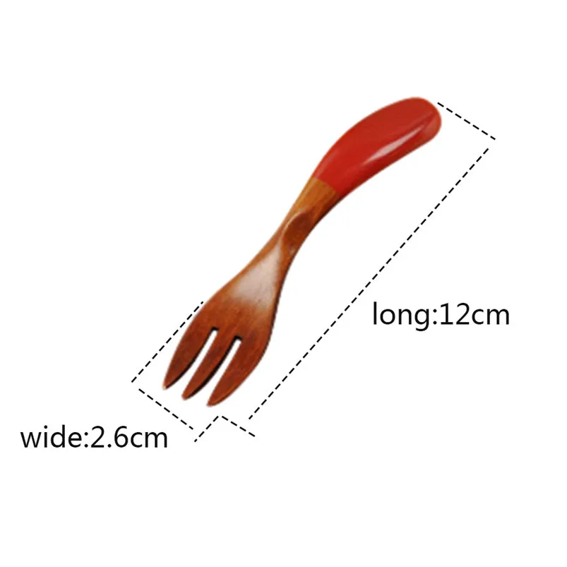 Wooden Spoon Fork Bamboo Kitchen Cooking Salad Fruit Fork Utensil Tools Soup-Teaspoon Tableware Natural Wood Cutlery 20JY179