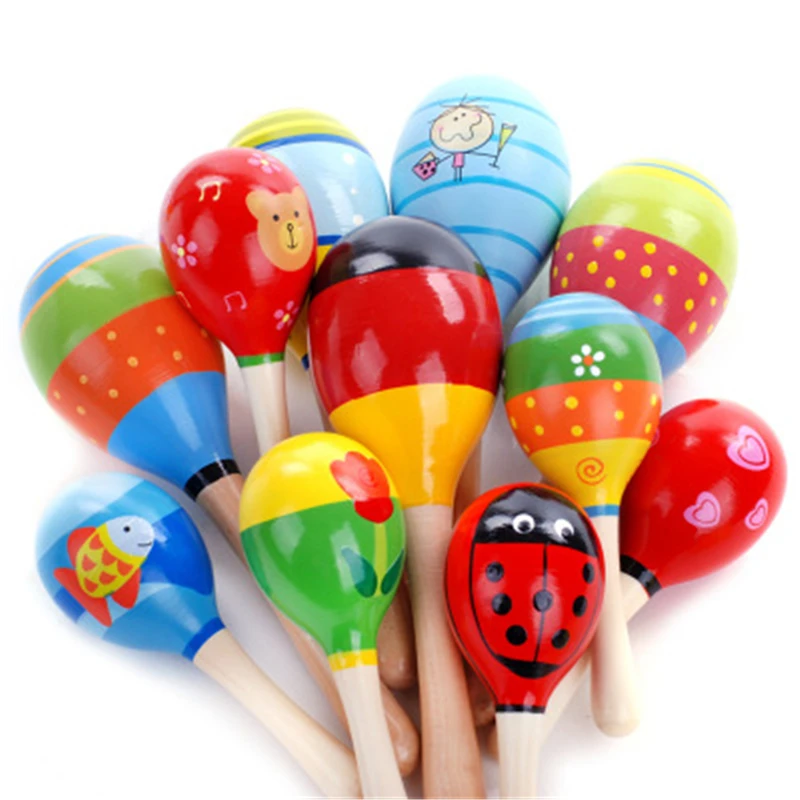 Деревянные песок молоток Kid игрушки милые красочные погремушка музыкальный инструмент Sound Maker Ранние Образование игрушки Дети подарки на день рождения