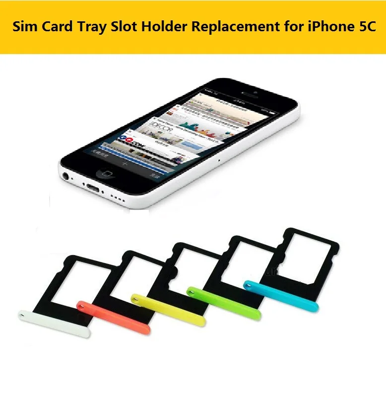 Colorful Sim Card Adapter for iPhone 5C Sim Card Tray