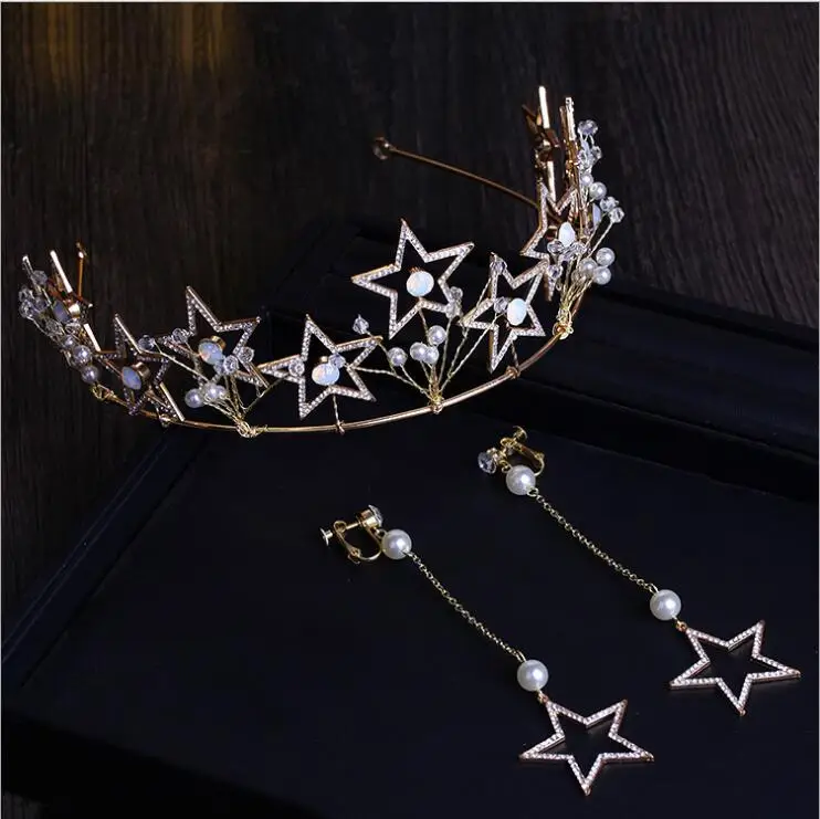

Wedding crown headband Tiaras para As Mulheres flor noiva de cristal tiaras coroas de rei Do Cabelo Do Casamento Acessorios