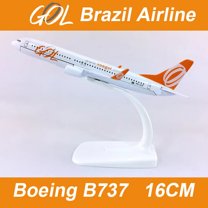 

16CM 1/400 SCALE Brazil GOL Airlines Boeing B737-800 Airplane Model Toys Aircraft Diecast Plastic Alloy Plane Gifts for Kids