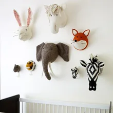 Лев, Зебра, жираф, детская комната, шерсть, войлок, голова животного, защита окружающей среды, украшение на стену