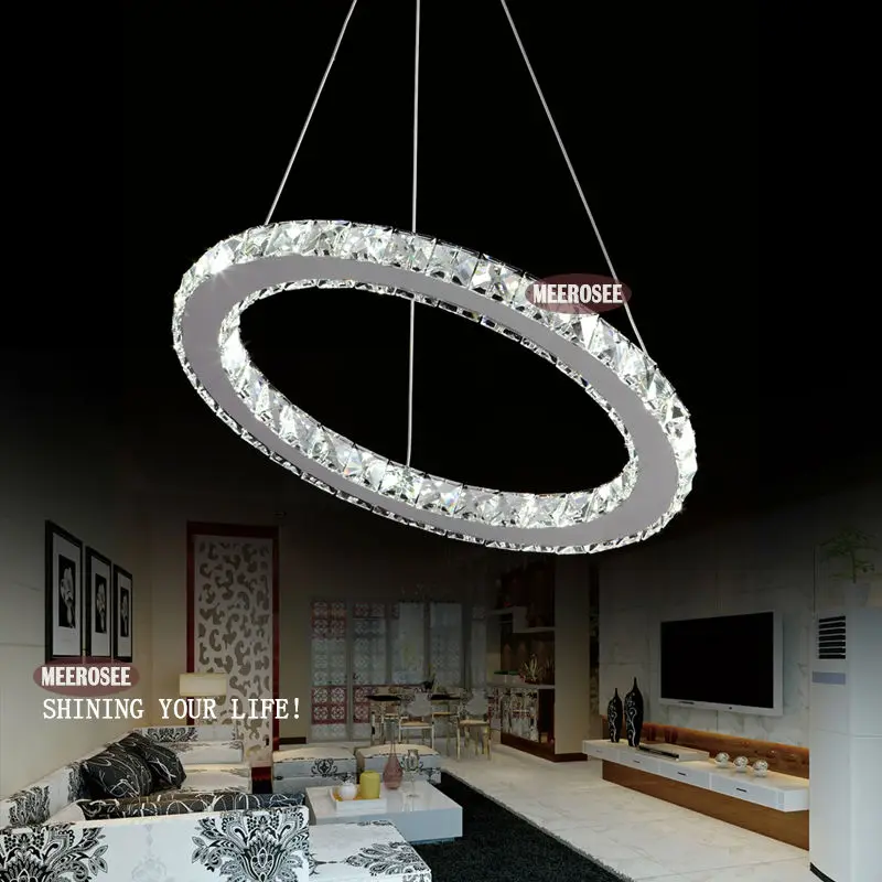 

Crystal Ring LED Chandelier Crystal Lamp / Light / Lighting Fixture Modern LED Circle Chandelier Light D300mm