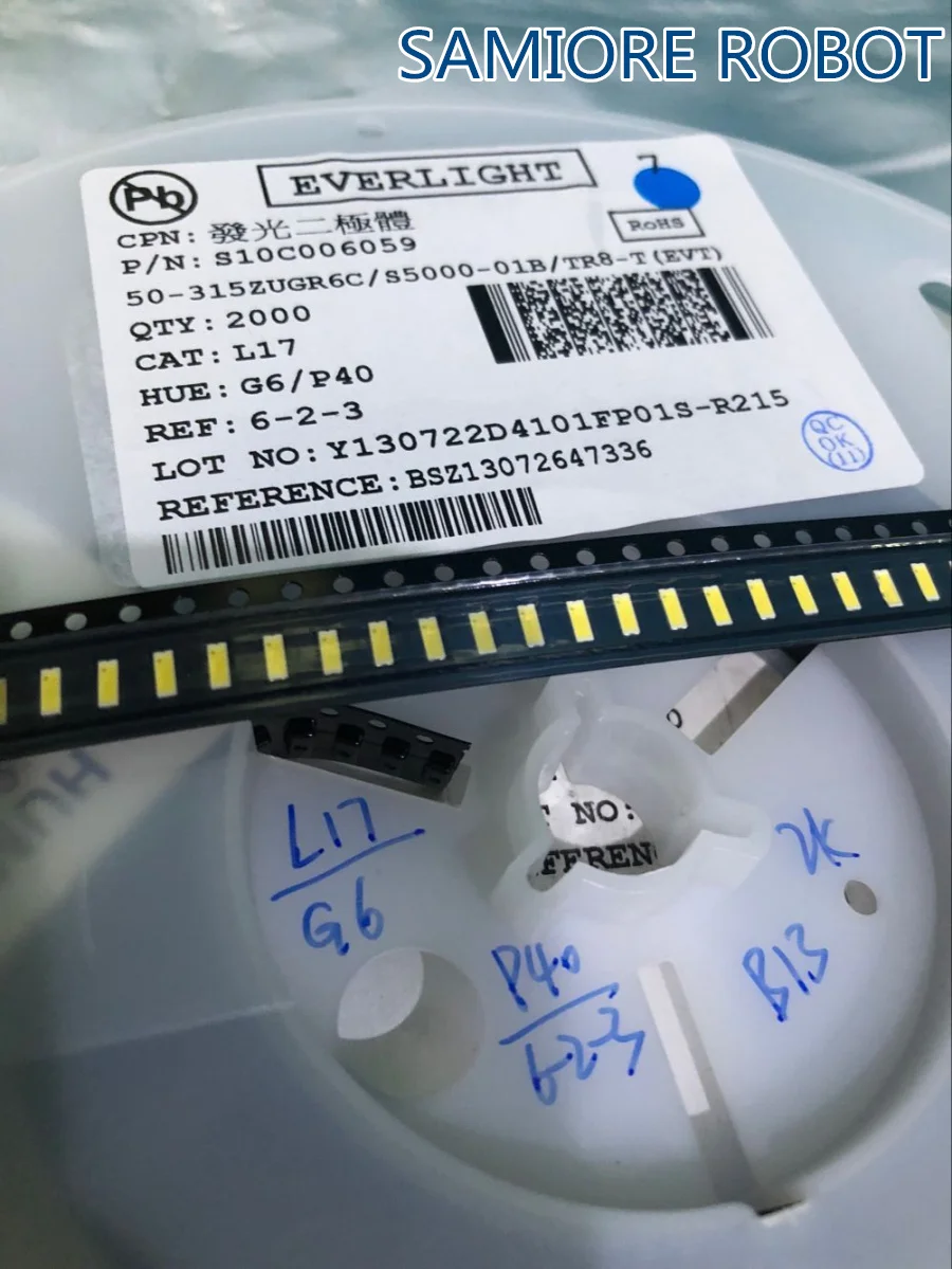 EVERLIGHT 100 шт. Белый SMD 4014 светодиод ультра Birght SMD/SMT белый холодный 0 2 Вт светодиодный
