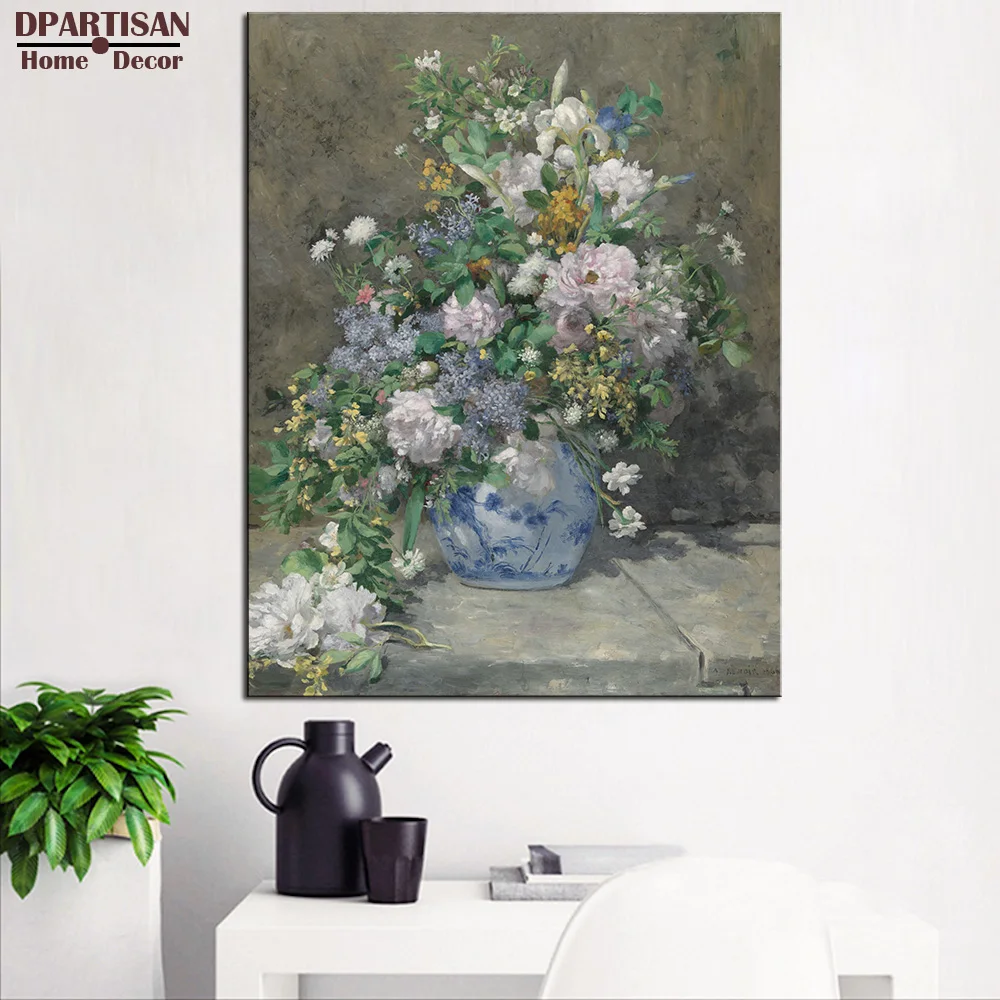 

DPARTISAN PIERRE AUGUSTE RENOIR Spring Bouquet print CANVAS WALL ART PRINT ON CANVAS OIL PAINTING WALL PICTURES FOR LIVING DECOR