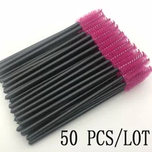 50 Uds pestañas cepillos maquillaje cepillos varas para máscara de pestañas desechables aplicador pestañas cosmético pincel para maquillaje Cilio herramienta de maquillaje