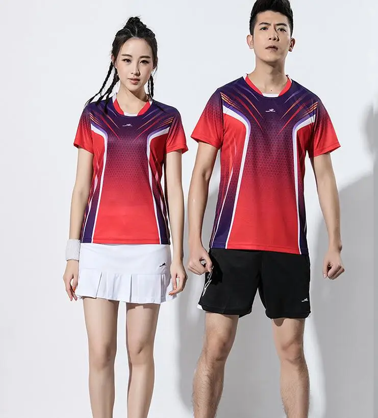 

New men/women badminton/tennis t-shirt,Quick dry Fitness sports train tshirts,sport shorts skirts for women,Tennis shirts Male
