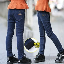 2016 baby girls jeans trousers casual jeans kids autumn winter pants baby boys girls thicken warm cotton long pants winter girls