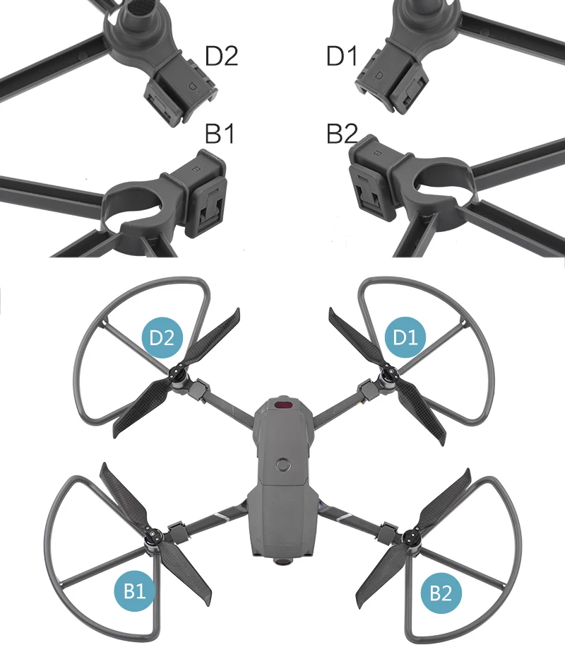 4 шт. реквизит протектор 8743F низкий уровень шума Пропеллер для DJI Mavic 2 Pro Zoom Drone запасные части лезвие защита защитный бампер Веер-крыло