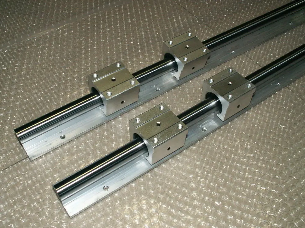 4X SBR12UU Blocks 2X 12mm SBR12 L300-1500mm Linear Rail Slide Shaft Rod Guide 