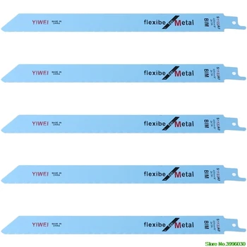 

5 Pcs 227mm 9" BIM S1122AF Reciprocating Saw Blade For Cutting Wood And Metal