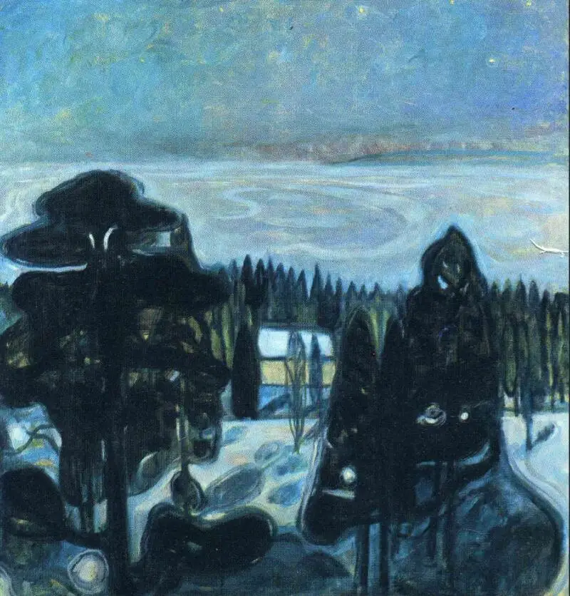 

High quality Oil painting Canvas Reproductions White Night (1901)by Edvard Munch Painting hand painted