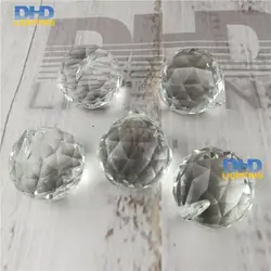 Бесплатная доставка; 5 предметов/партия K9 D40mm прозрачного стекла круглый хрустальный шар для люстры или занавес двери для украшения дома