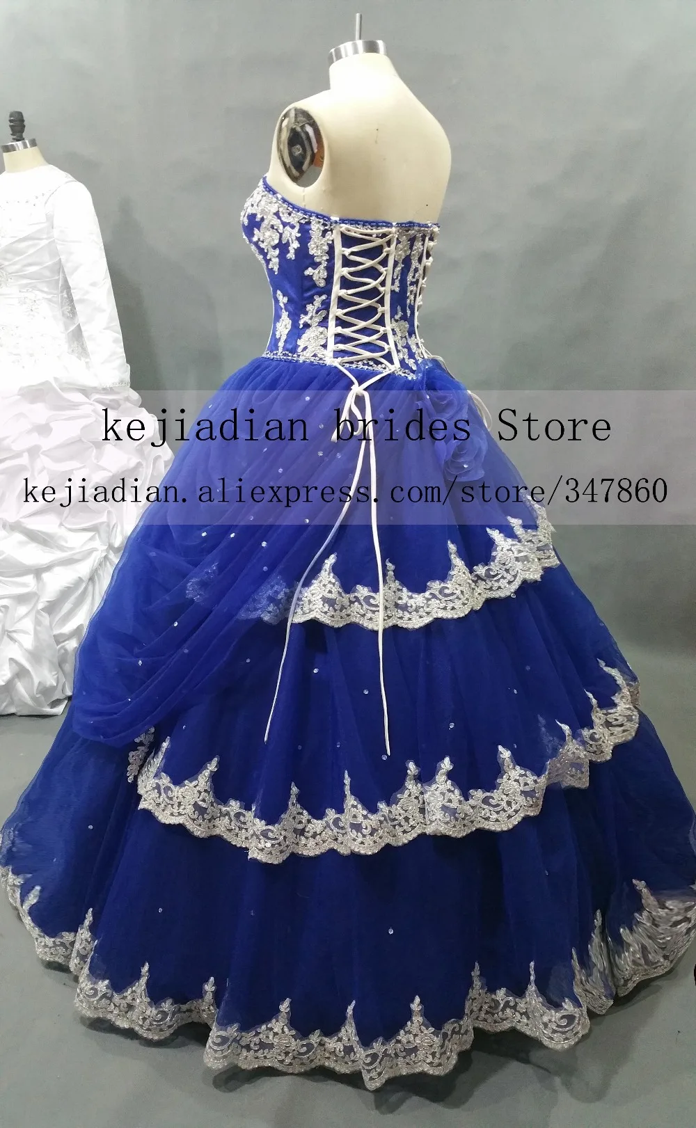 Платья Миди темно-Королевский синий Beaidng сладкий 16 Платья для женщин Бальные платья бальное платье для дня рождения Вечернее Vestido Para 15 anos