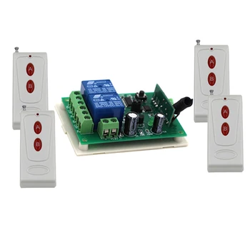 

DC 24V 2CH Wireless Remote Control Switch Remote ON/OFF Remote Plug Relay Receiver Transmitter 315/433MHZ